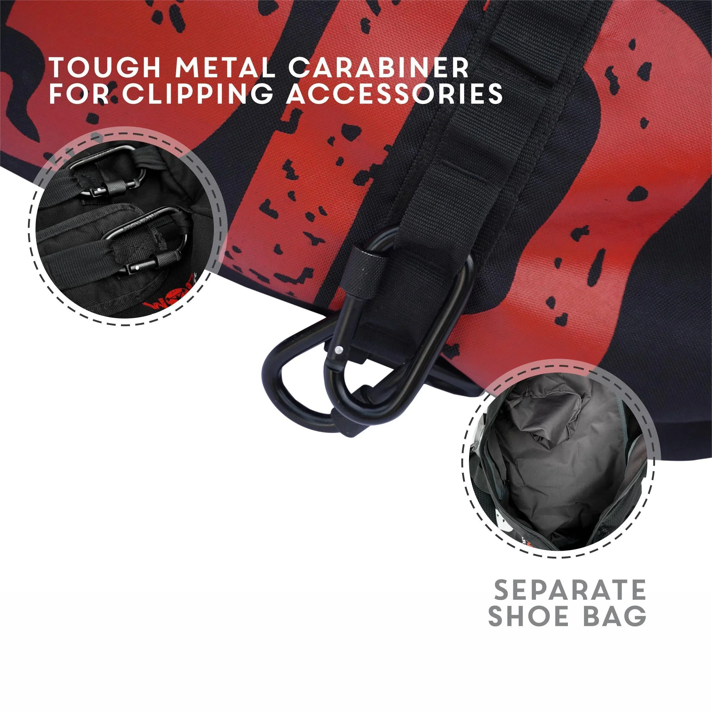 Armour Gym and Travel Bag with carabiner - Image 5