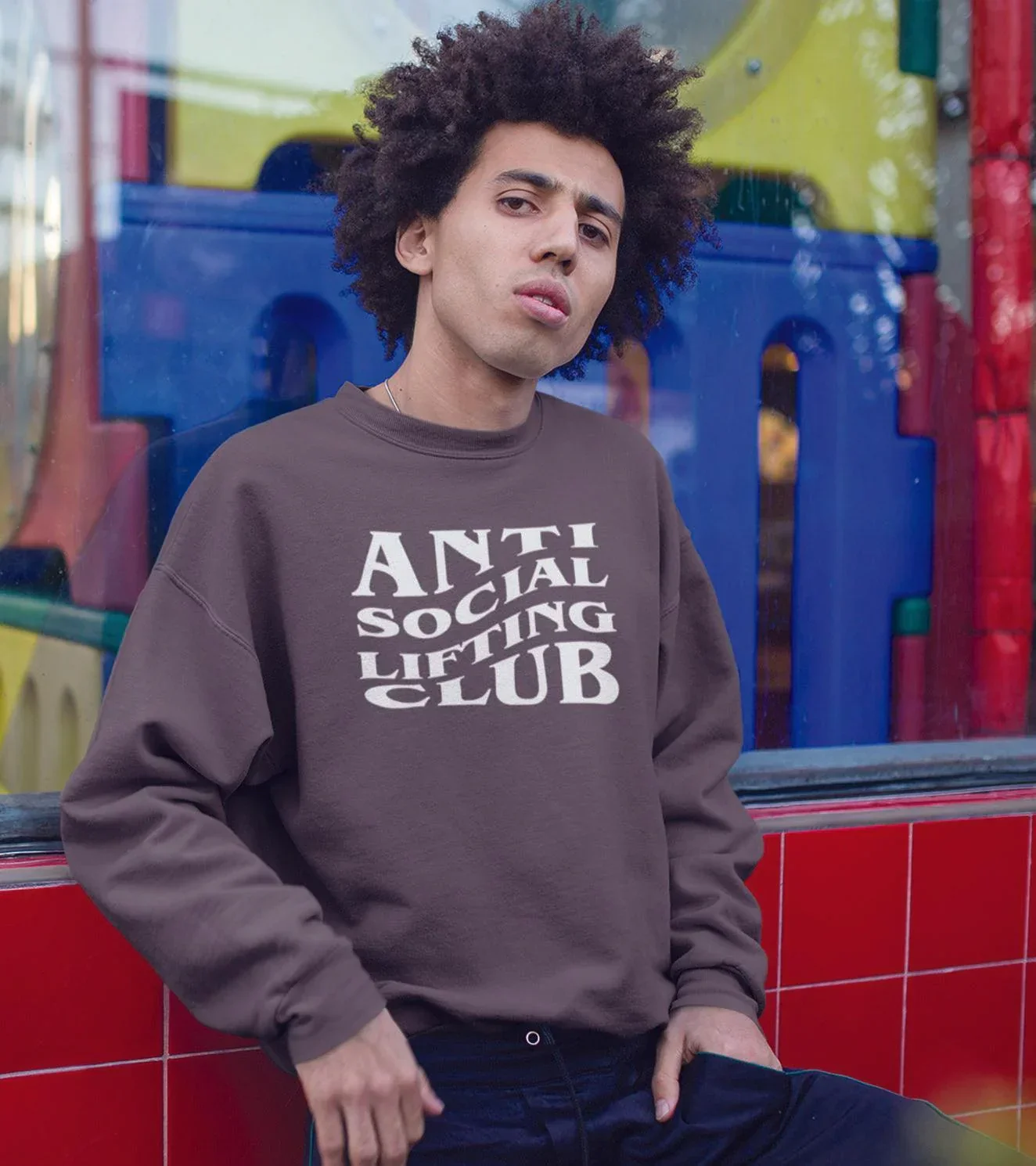 Men's Anti social sweatshirt - Image 4